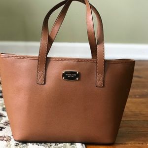 Michael Kors Leather Satchel Acorn Color